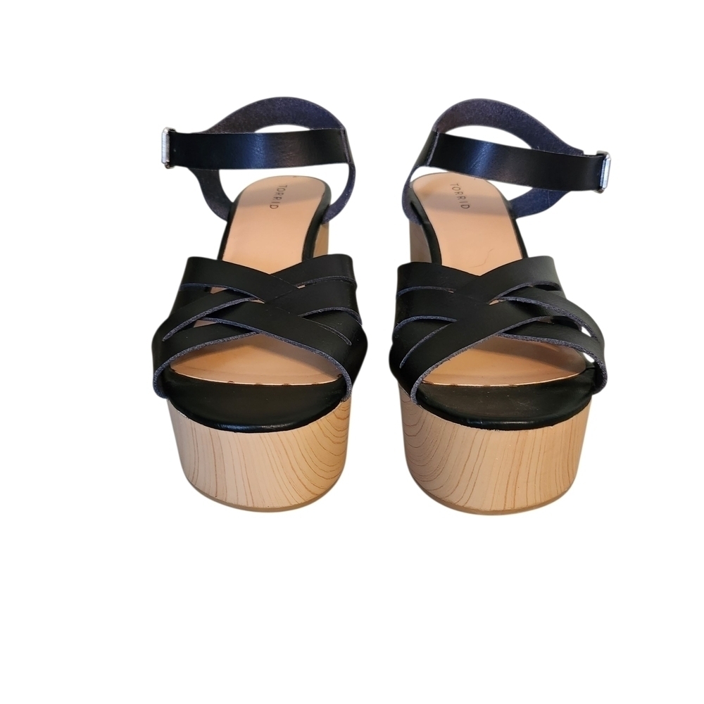 Torrid Black Wedge Heels, Sz 9